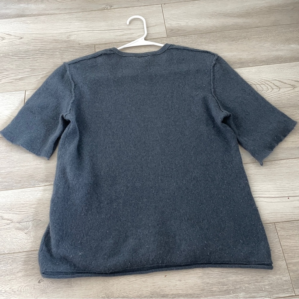 James Perse Sweater cashmere knit short sleeve womens Blue (small) quiet luxury - Picture 4 of 8